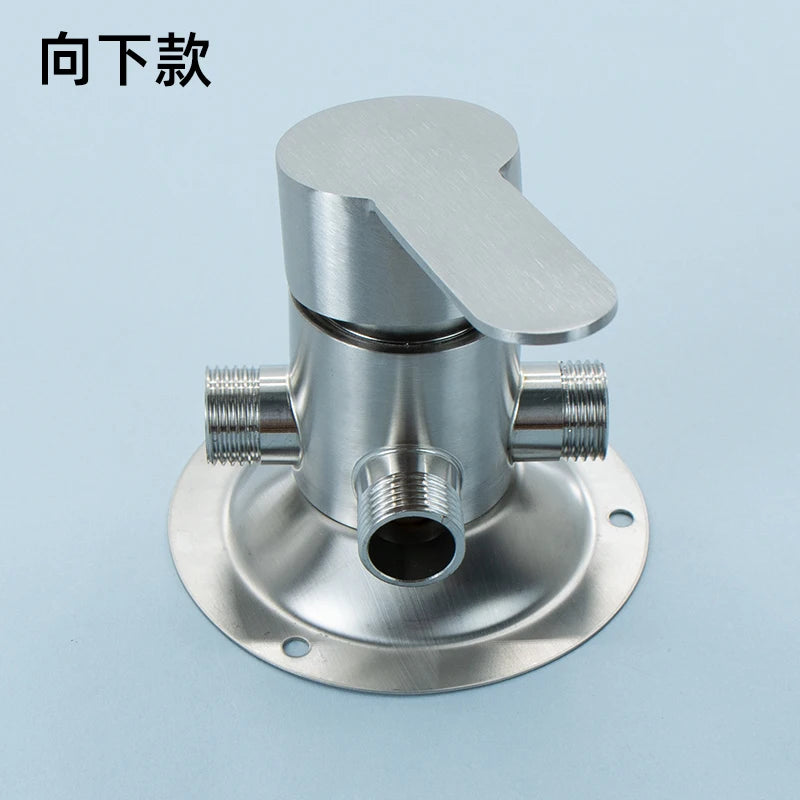 1pc 304 Stainless Steel Surface Mounted Faucet, Shower Head Switch Faucet, Quarter Caliber, Bathroom Hardware Accessories