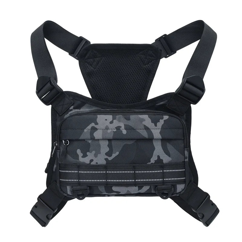 Outdoor Sport Chest Bag Unisex Cycling Bag Hiking Marathon Chest Rig Bag Lightweight Running Vest Backpack Travel Storage Pocket