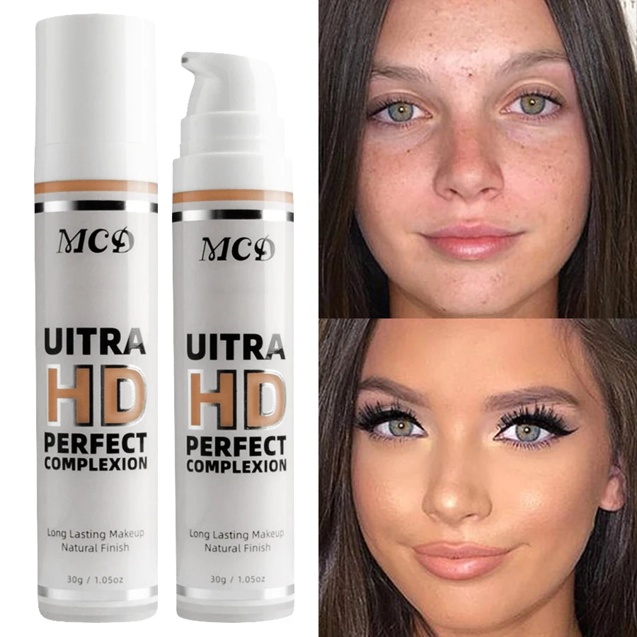 Profession Liquid Foundation Effective Concealer Waterproof Sweat-resistant Face Makeup Oil-control Cover Matte Base Cream Cosme