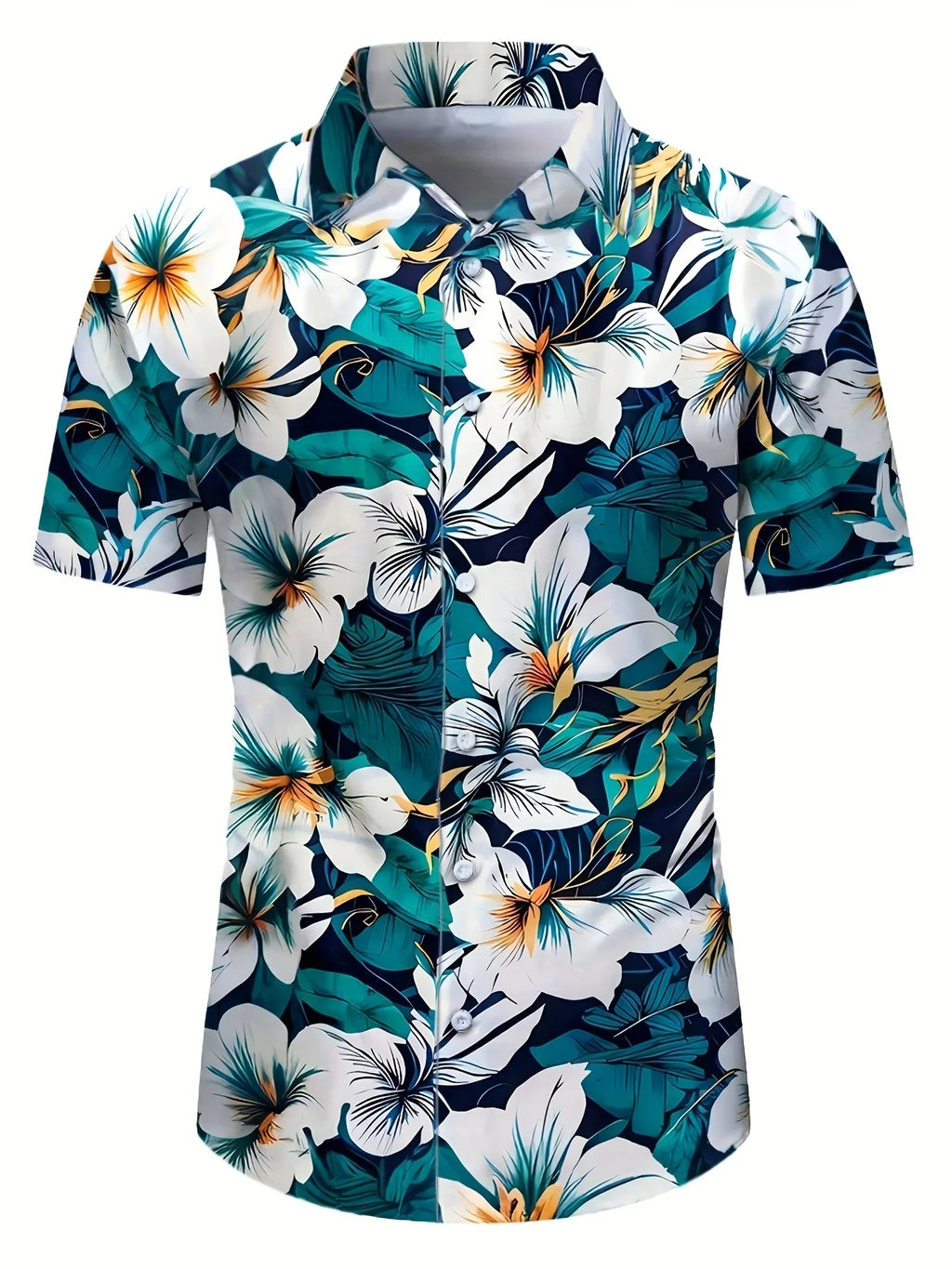 Multi Styles Dark Tone Tropical Leaf Print Shirt Men Silky Smooth Short Sleeve Daily Night Out Casual Blouse