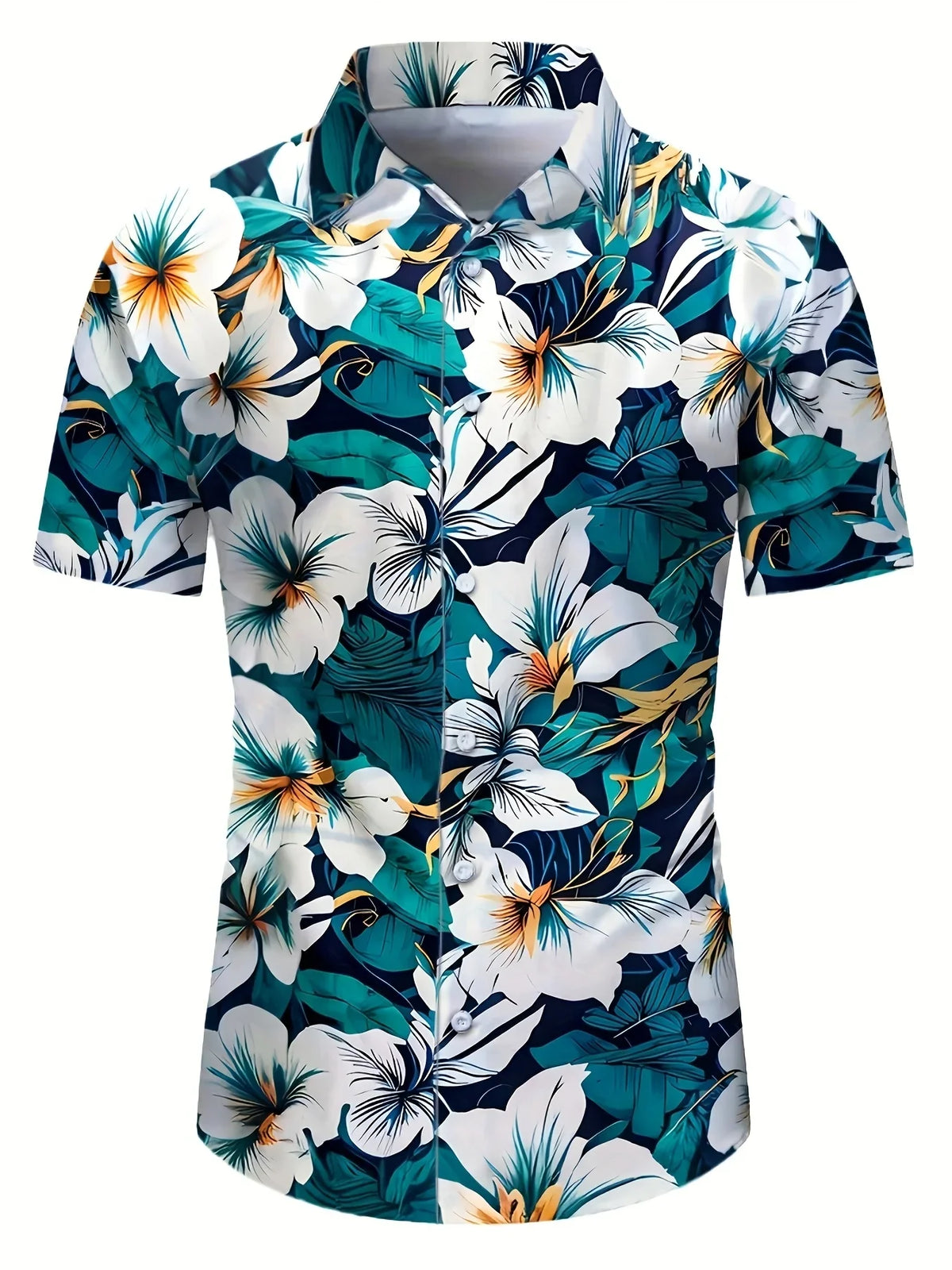 Multi Styles Dark Tone Tropical Leaf Print Shirt Men Silky Smooth Short Sleeve Daily Night Out Casual Blouse