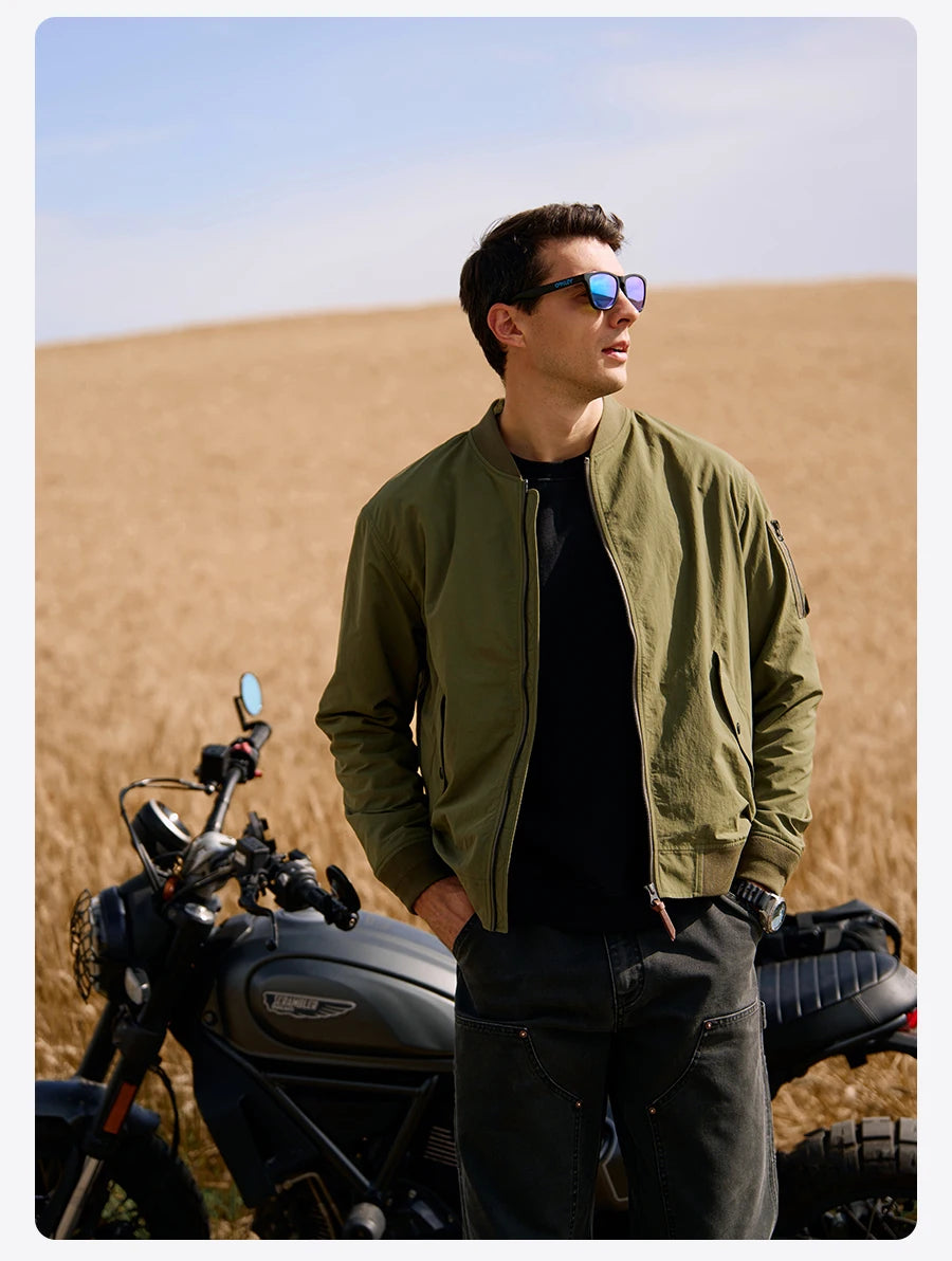 SIMWOOD 2026 Autumn Winter New Oversize Classic MA-1 Bomber Jacket Baseball Collar Pilot Flight Jacket Men Autumn Casual Coats