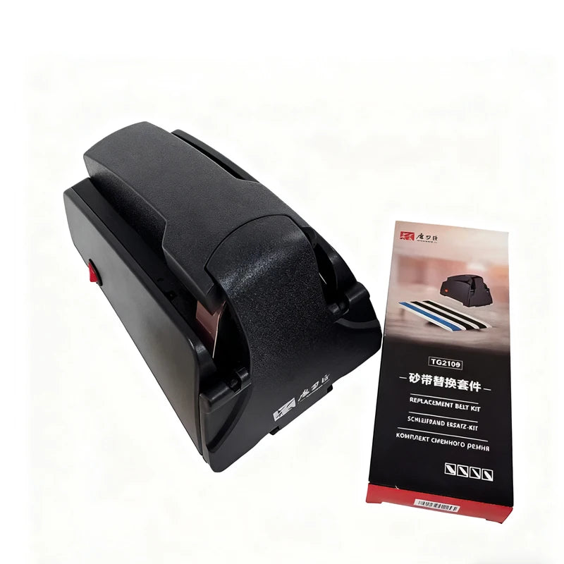 Knife Sharpener Electric, 4-Stage Professional Sharpener with 120-1000# Grit Sanding Belt, Fast & Precise for Kitchen Chef Tools