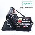 Large Capacity Makeup Case - 3 Sizes Cosmetic Organizer Brush Bag Barber Train Case for Makeup Artists Hair Cutter Sets