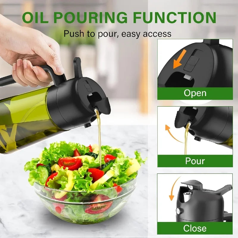 Oil Bottle Oil Spray for Cooking Household Kitchen Spray Olive Oil Barbecue Fat Control Food Grade Spray Pot Kitchen Gadgets