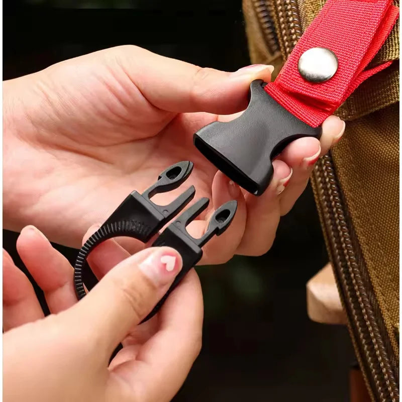 Buckle Hook Water Bottle Holder Clip Climbing Carabiner Belt Backpack Hanger Hooks Water Bottle Nylon Webbing Multifunction Wate