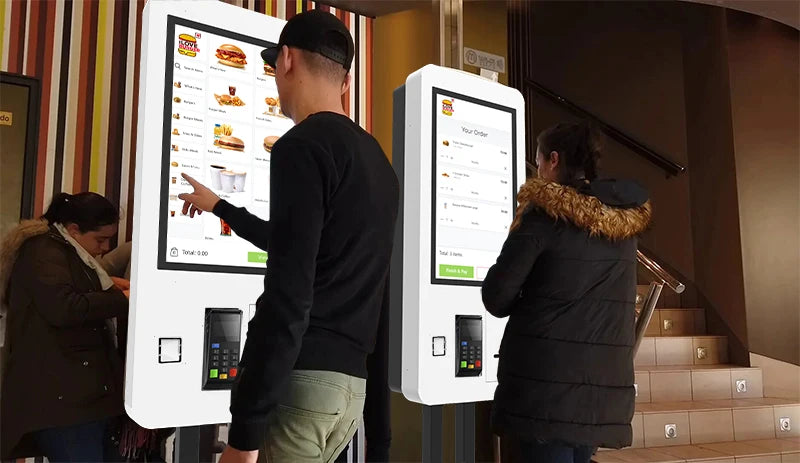 21.5 27 32 Inch Touch Interactive Screen Android Floor Stand Touch Kiosk Self Ordering Kiosk Self Service Kiosk for Food Order