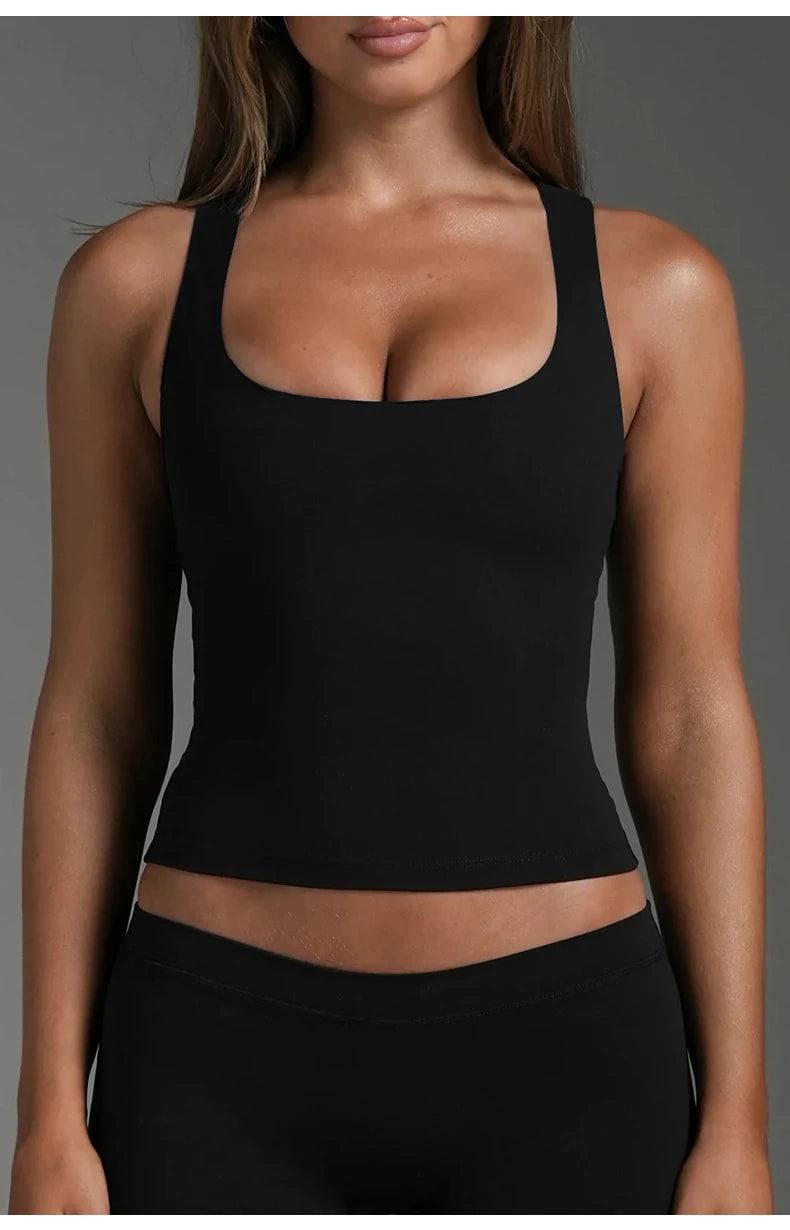 Women Racerback I Back Sports Tank Top Slim Quick Dry Moisture Wicking Yoga Gym Running Fitness Outerwear Top
