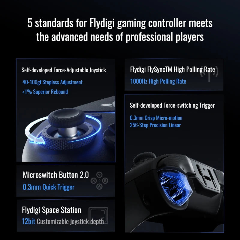 FLYDIGI Vader 5 Pro/ 4ProGaming Controller Switchable Tirgger Support Elite Force PC NS Mobile TV Box PC Gamer PS Game Boy Gifts