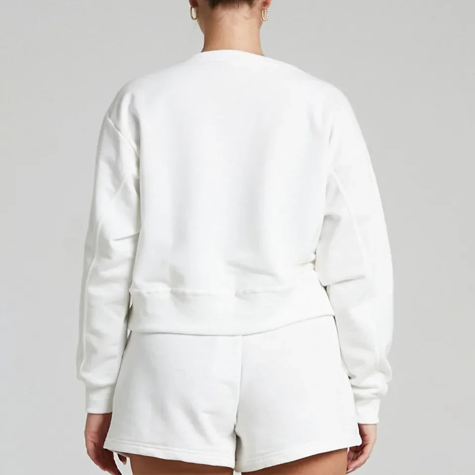shorts sets women 2 piece outfits Womens Self Cultivation Long Sleeve Casual Hooded Sweatshirt Two Piece костюм женский летний