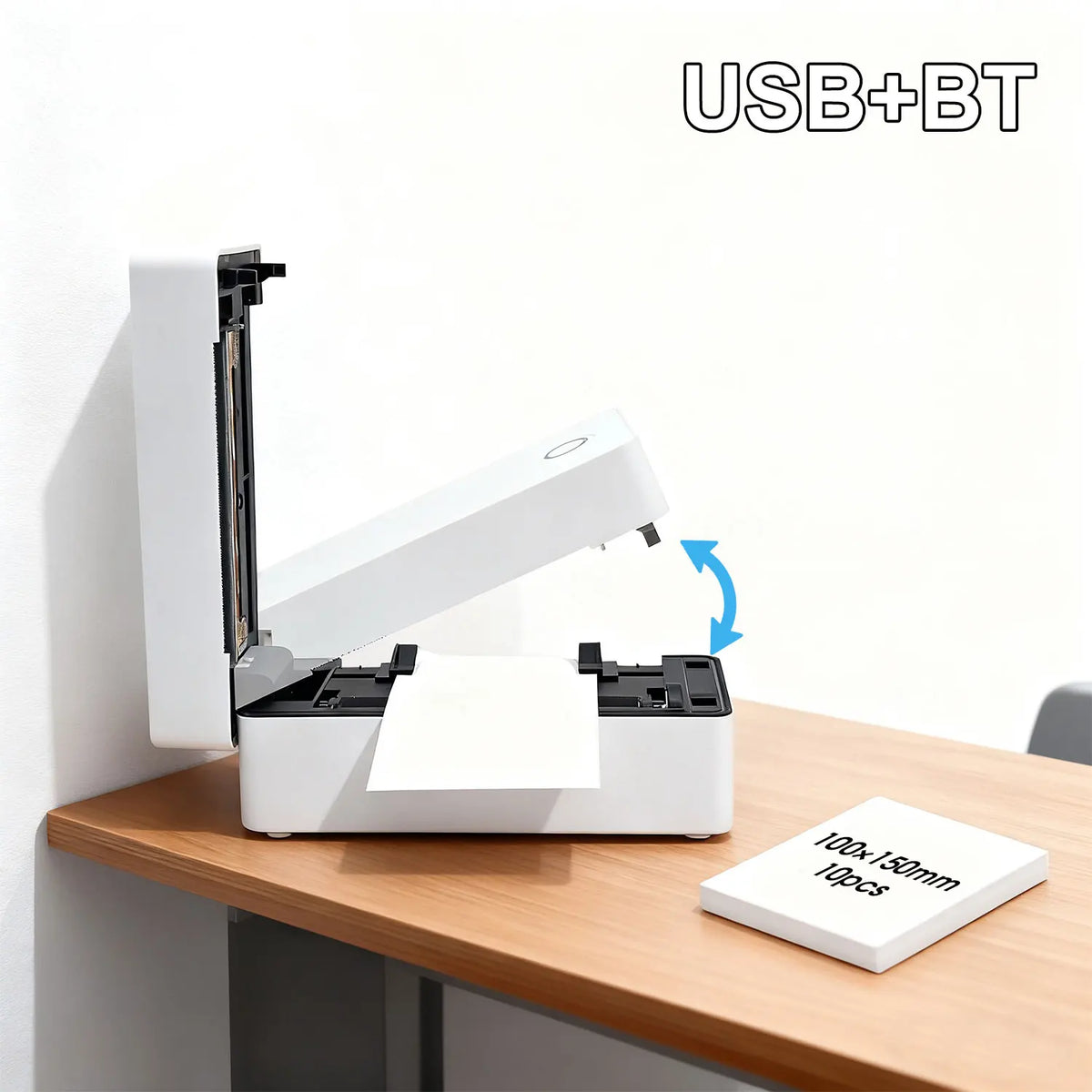 Wireless Bluetooth Thermal Desktop Shipping Label Printer 4x6 Support