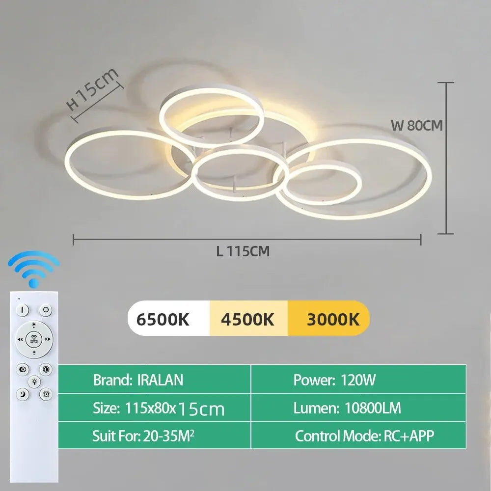 LED Ceiling Chandelier Lighting For Home Living Study Room Bedroom Dimmable Ceiling Lamp Indoor Lighting Decoration Lamps