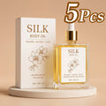 Silk Body Oil Perfume Oil Visibly Firming Anti Aging Moisturizing Instantly Improve Elasticity Non-Greasy Face Body Essence Oil