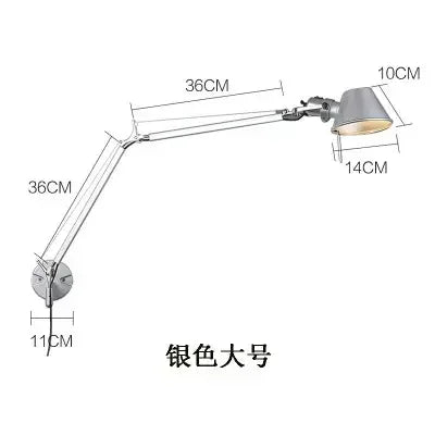 Modern Simple Modern Foldable Wall Lights Long Swing Arm Adjustable Aluminum Sconces Lamps Telescopic Wall Lights For Bedroom
