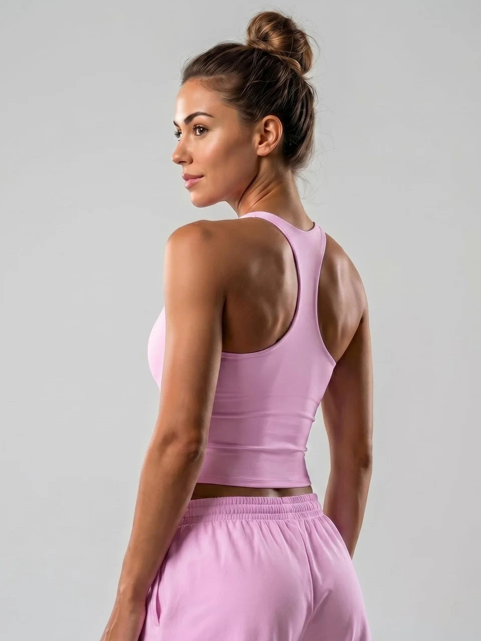 Longline Yoga Tank Top with Built in Bra Women Quick Dry Gym Camisole Workout Shirts Soft Slim Fit Sports Vest Athleisure