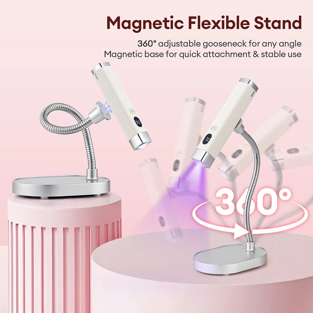 Cat-eye Magnet Handheld Nail Lamp Auto Sensor Nail Dryer Nail Gel Curing Bracket Nail Lamp UV LED Light Gel Nail Fast Drying Pen