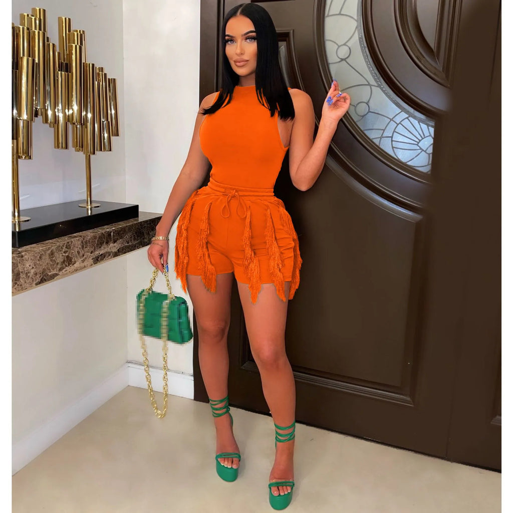 Short Sets Women Two Piece Set Women Outfit 2023 Summer Outfits for Woman 2023 2 Pieces Sets Crop Top Shorts Summer Clothes