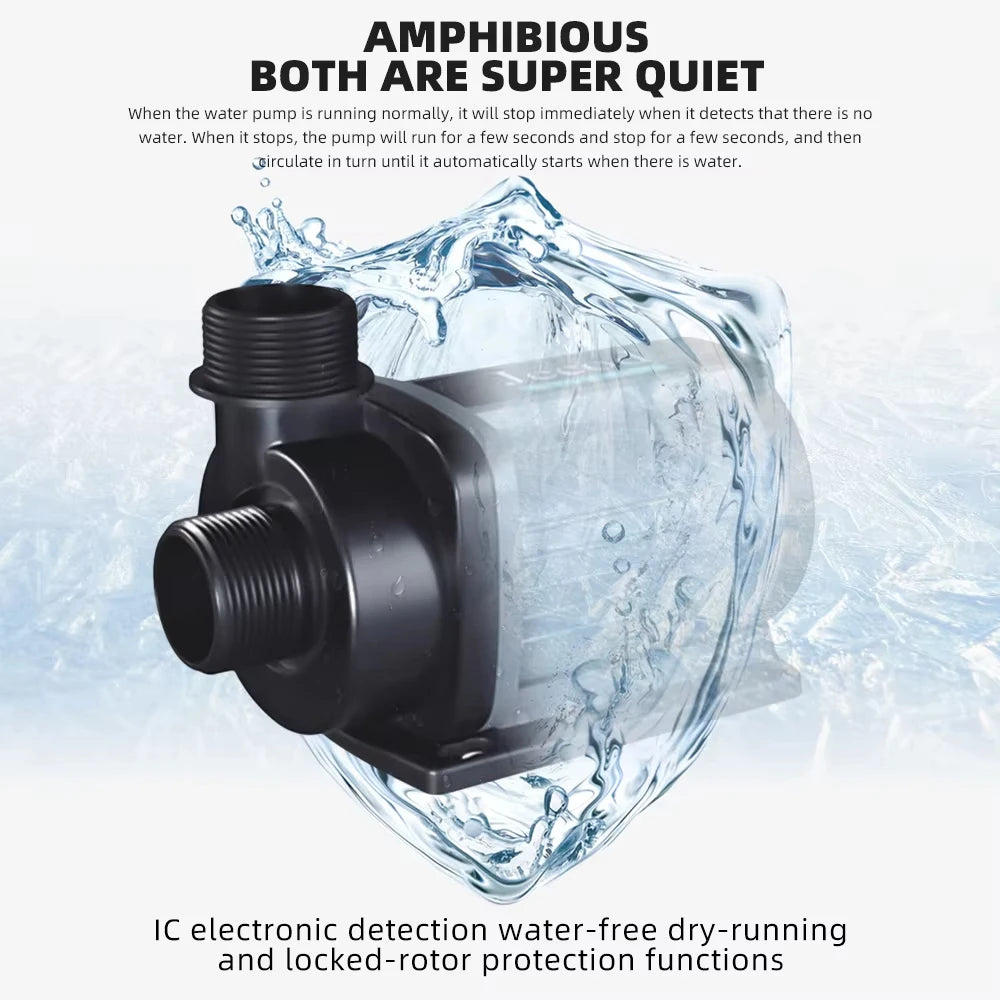 Jecod Jebao 100-240V DC Marine DC Submersible Pump Super Quite Circulation Return Pump 10 Speed Flow Adjustment