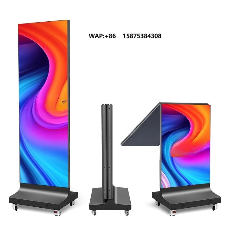 P1.86 P2 P2.5 Portable LED Display Board Foldable Indoor LED Video Wall for Poster and Banner