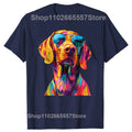 Funny Vizsla Lovers Pop Art Design Vizsla Dog Graphic T-shirts Men Women's Fashion Casual 100% Cotton Loose Oversized T Shirt