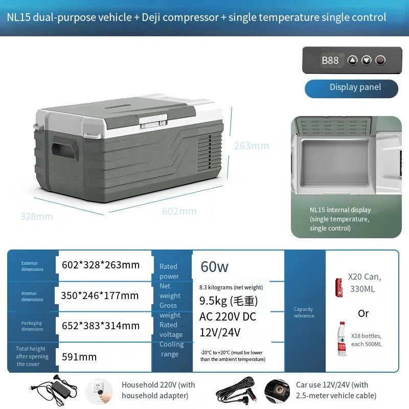 Nl30;NL40;NL50  Alpicool Camping Fridge  Ac/dc Compressor 12v Car Fridge Portable Mini Refrigerator Freezers For Outdoor