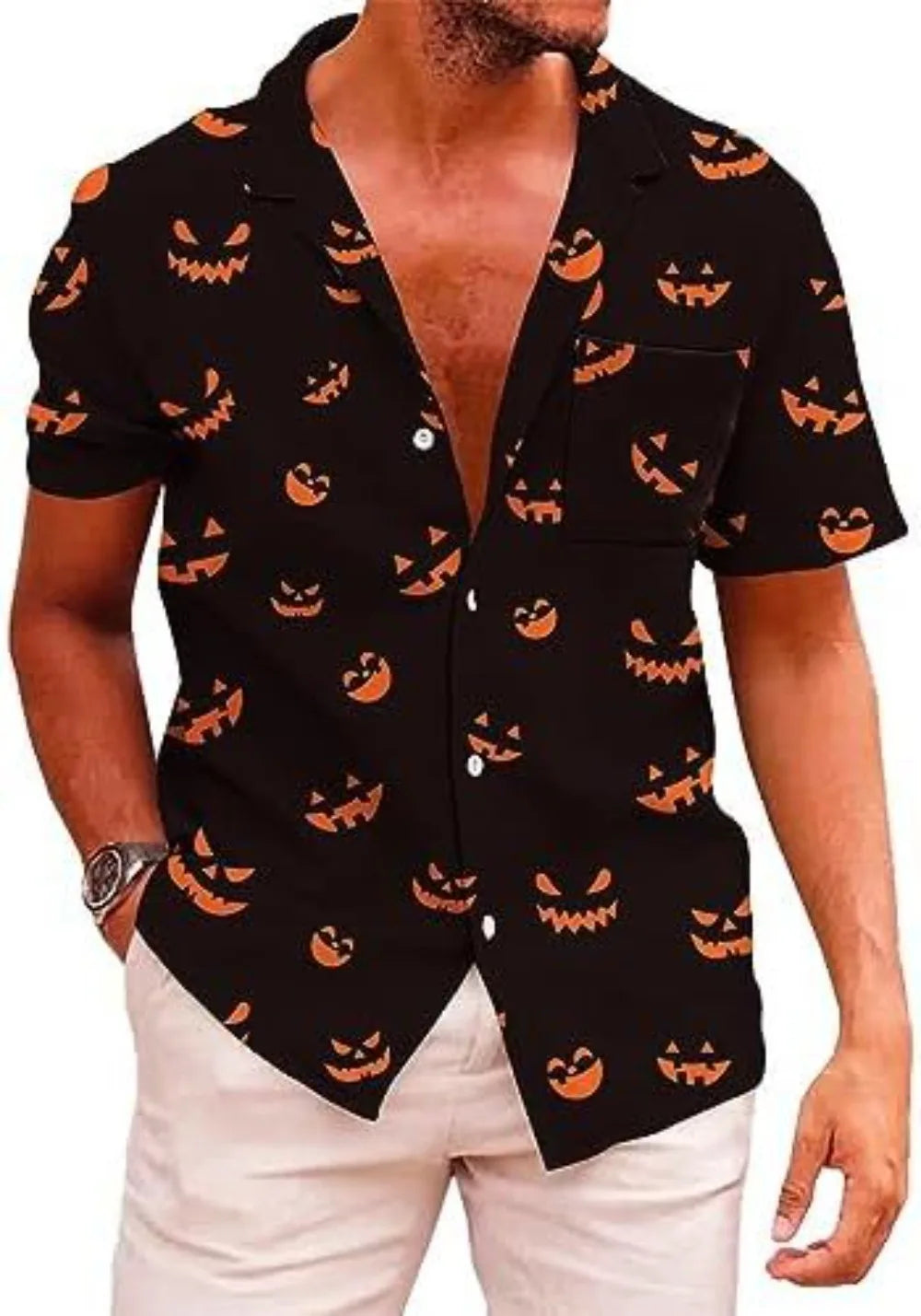 Summer Trendy Hawaiian Men's Palm Beach Shirt Tropical Vacation Clothing