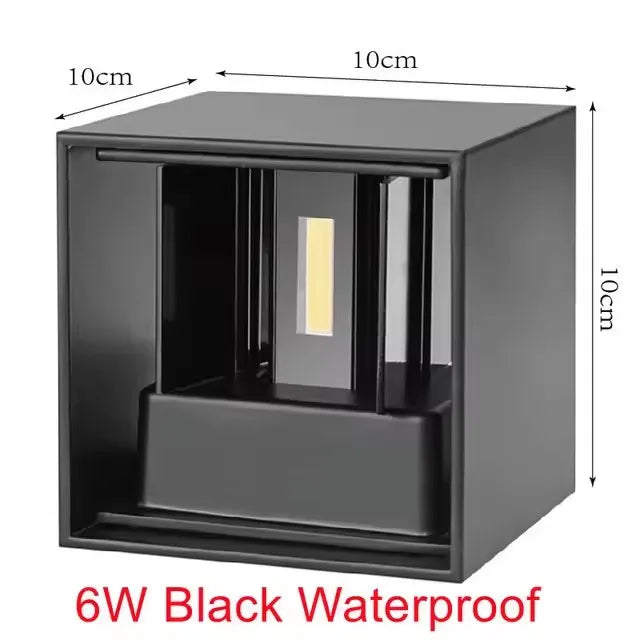 6W 12W LED Wall Light Outdoor IP65 Waterproof Modern Nordic Style Indoor Wall Lamps Living Room Porch Garden Balcony Lamp