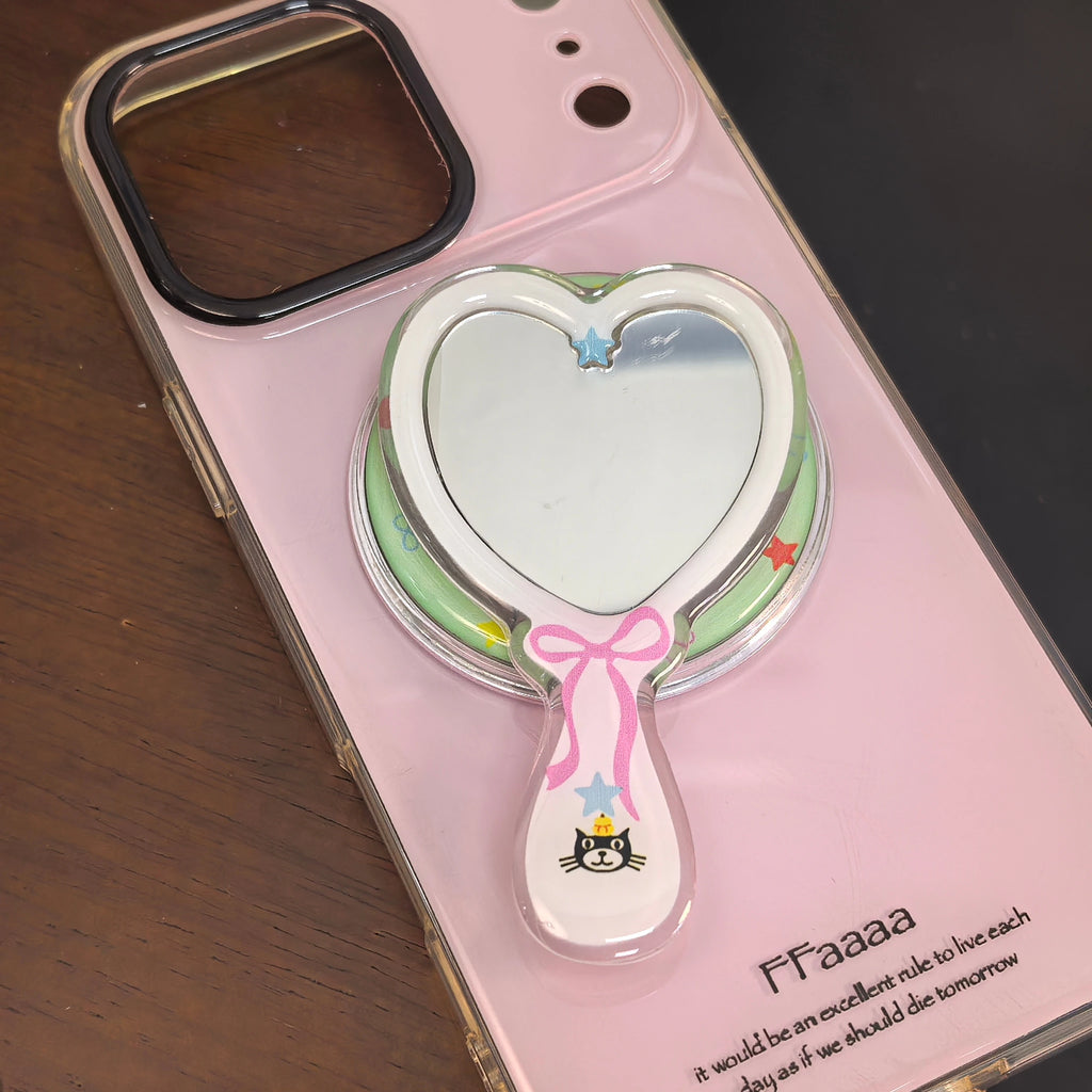 Korean Hello Kitty Makeup Mirror For MagSafe Magnetic Bracket Phone Grip Tok Griptok For iPhone 18 17 Accessories Bracket Ring
