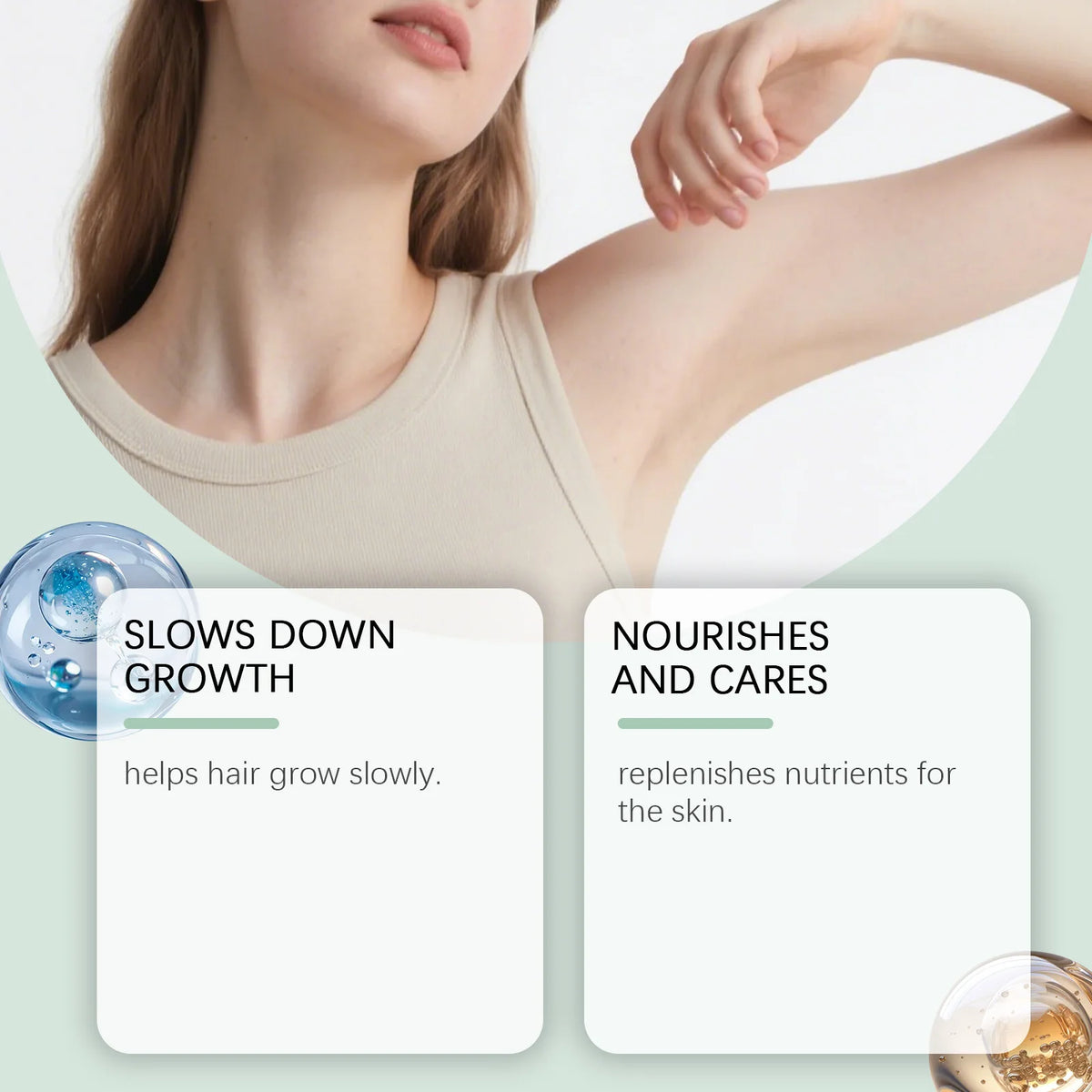 Cyperus Rotundus Hair Removal Oil Hair Growth Inhibitor Skin Smoothing Soothing Refreshing Cleansing Moisturizing Depilatory Oil