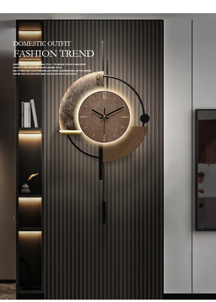 Modern Minimalist Living Room Home Wall Clocks TV Background Decoration Wall Clock Modern Design Home Decor