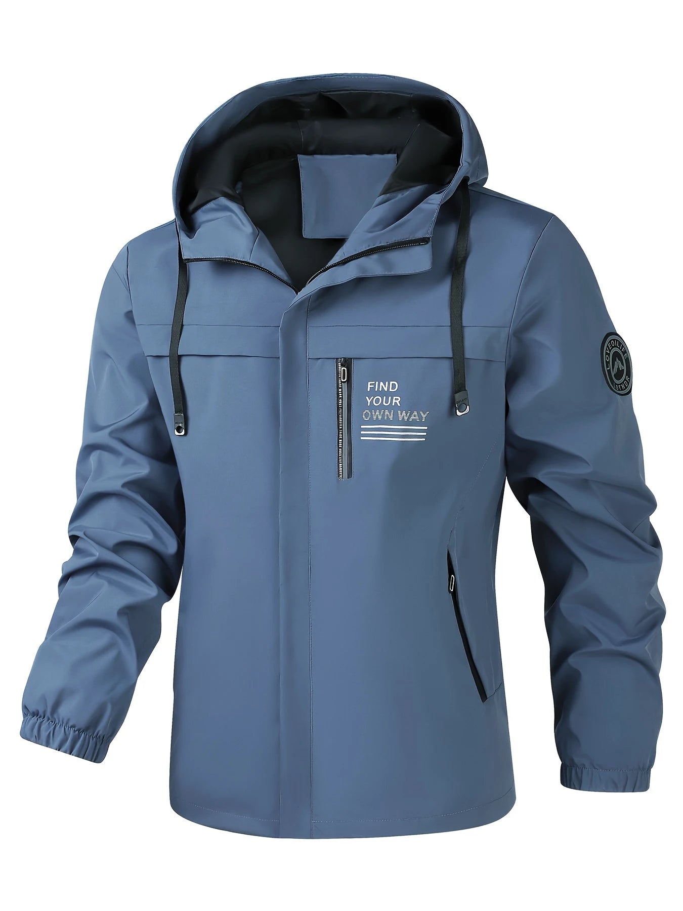 Fashionable Men's Casual Windbreaker Jacket Hooded Jacket Men's Waterproof Outdoor Soft Shell Winter Outwear Clothing Warm Plus Size