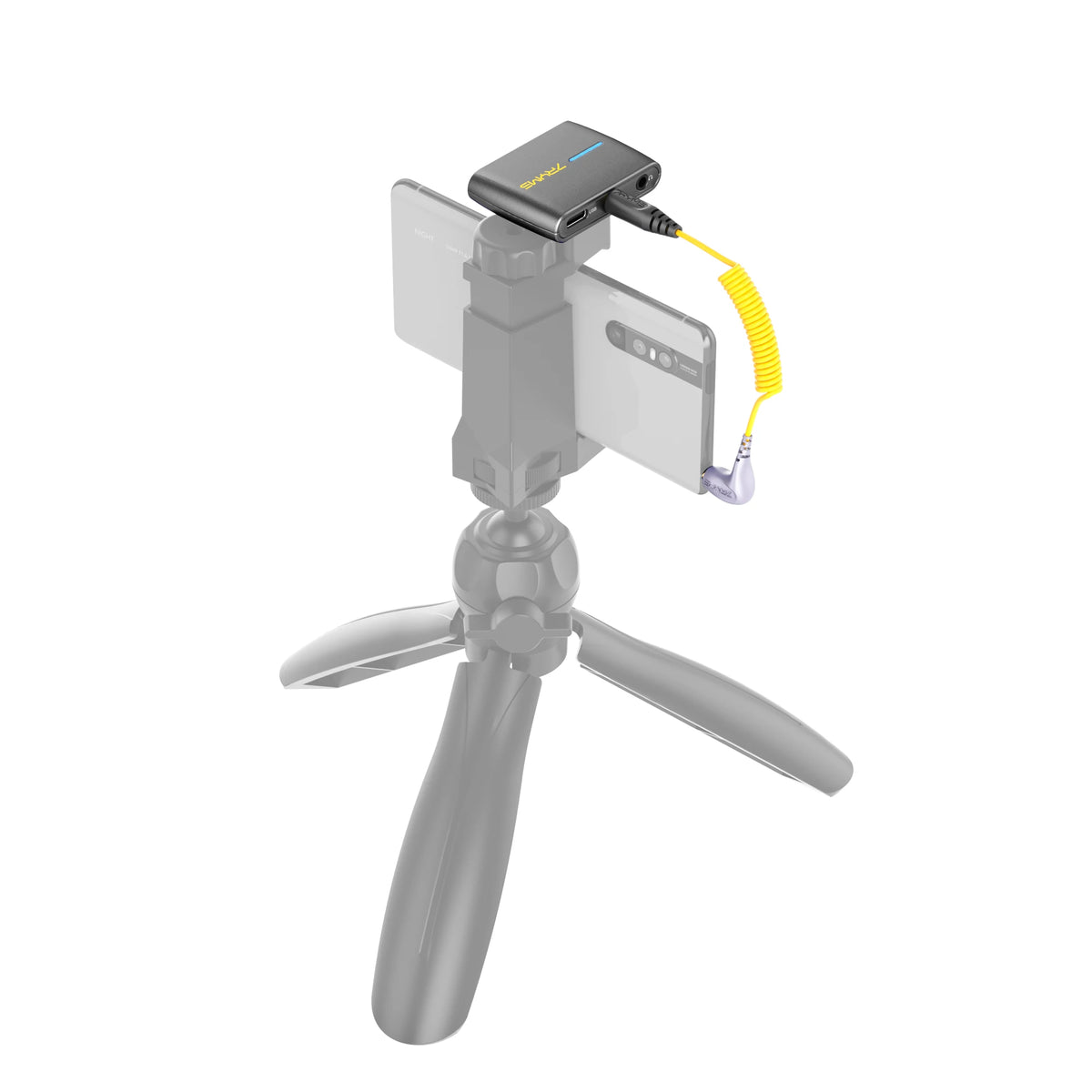 7Ryms IRay DW40 Wireless Lavalier Microphone with 4 Transmitters,48kHz/24bit Recording,AI Denoise for Camera,SmartPhone and PC