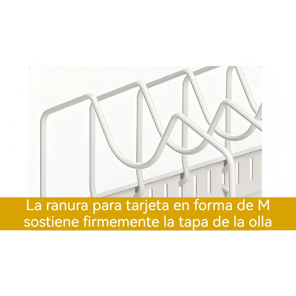 Kitchen Multifunctional Organizer - Pull-Out for Pots/Pans, Sliding Lid Holder, Spice Rack & Dish Drying Racks Drawer Organizer