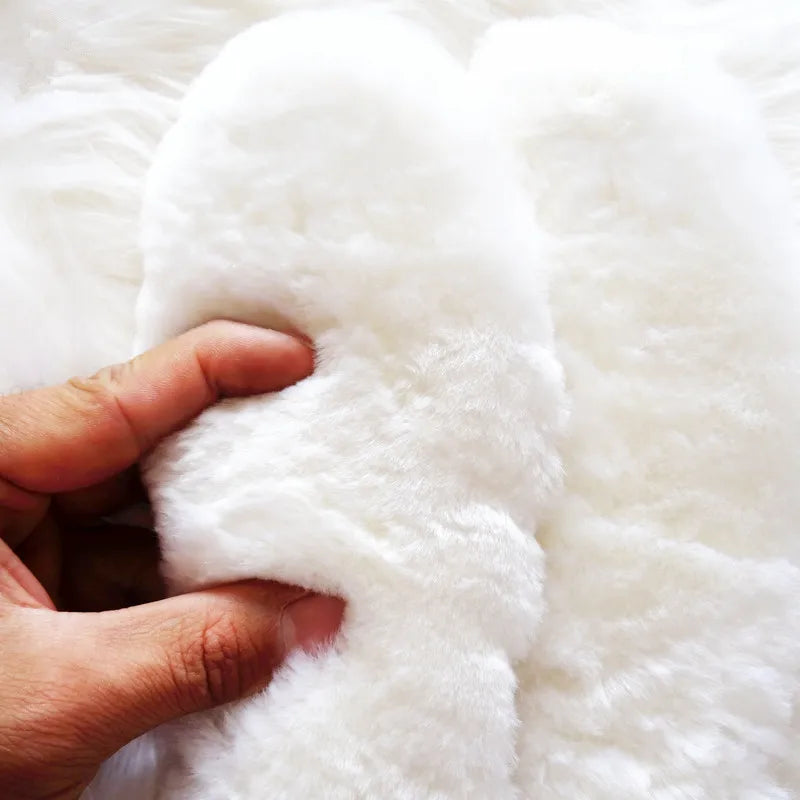 Natural Sheepskin Insoles Winter Real Fur Wool Insoles Men Women Warm Soft Thick Warm Cashmere Snow Boots Shoe Pad