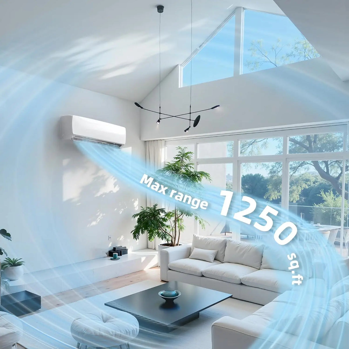 18000BTU Mini Split Air Conditioner & Heater, Inverter 19 SEER2 230V Energy Saving AC Unit Cools 1250 Sq.Ft Rooms, Custom