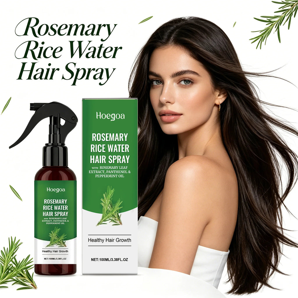 Rosemary Rice Water Hair Spray Nourishing Scalp Mist Strengthening Hair Roots Anti Hair Breakage Repair Dry Damaged Hair Leave-in Spray