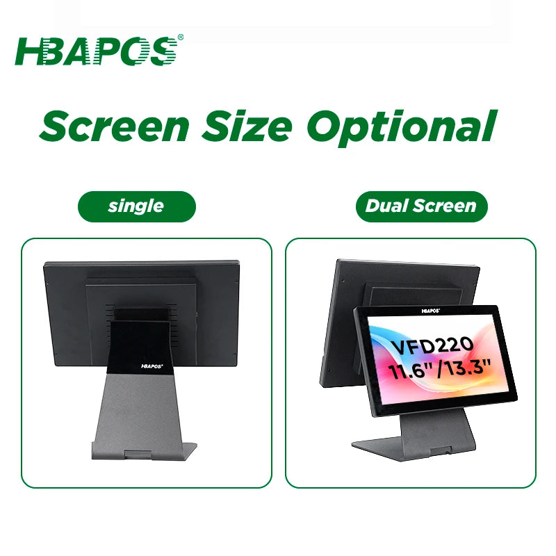 ATV&UTVHBAPOS Q2 Touch Screen Desktop POS Terminal All-in-One Cash Register for Grocery Store