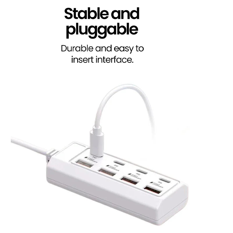 25W Multi Ports USB Type C Charger Wall Charger USB Fast Charging Travel Socket Universal Phone Adapter