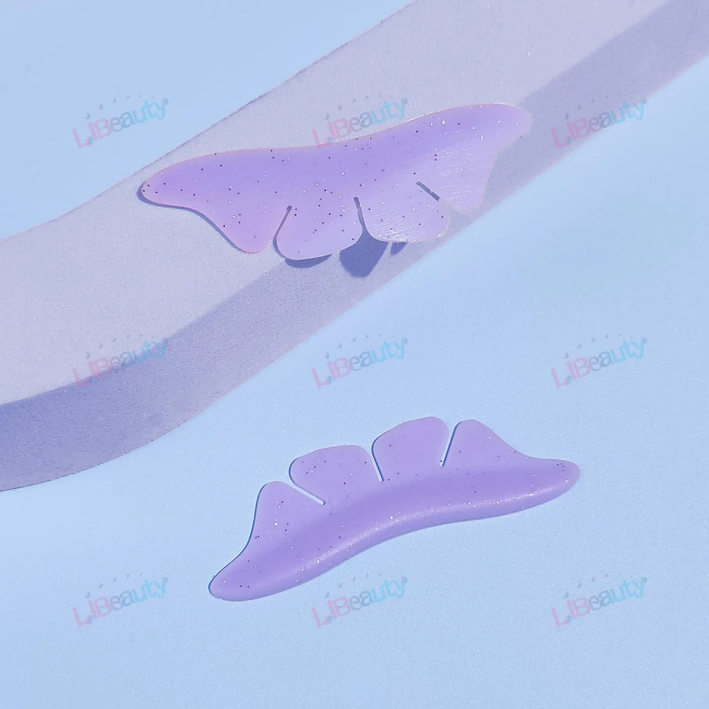 Libeauty 1 Pair Silicone Glitter Butterfly Lash Lift Shield Eyelash Perm Pads Lash Lifting 3D Eyelash Curler Accessories Tool