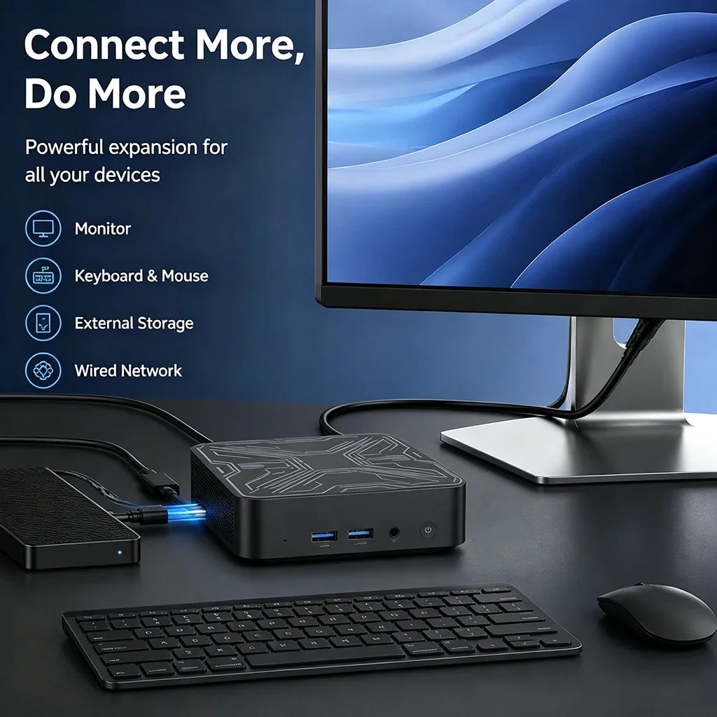 New Mini PC Core I9 10980HK 16GB 1TB 2TB SSD 4K HD Gaming Desktop Portable Gamer Computer High Performance