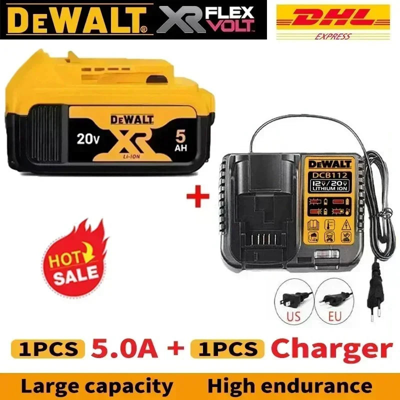 DeWALT 100% Original Battery 20V/60V 6Ah 9Ah MAX FlexVolt for DCB606 DCB205 DCB206 DCB209 DCB182 Power Tool with Battery