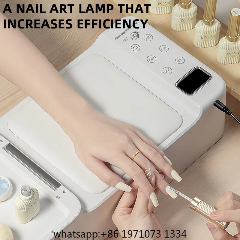 UV LED Lamp for Press On Quick-drying Nail Dryer With Hand Pillow Wear Nail Drying Lamp Foldable for Curing All Gel Nail Polish