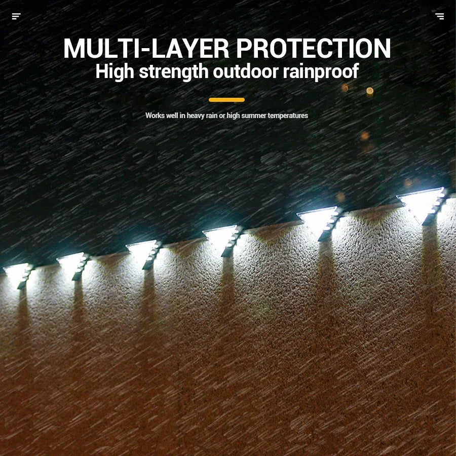 22/24LED Solar Stair Light, IP67 Waterproof Outdoor Step Light, Anti-theft Decorative Lamp for Garden Deck Front Porch Patio