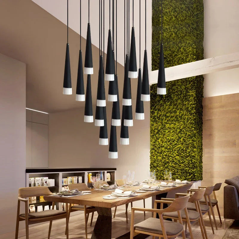 Stair Led Ceiling Chandeliers Duplex Loft Lamp Living Room Decoraction Luxury Light Appliance Hanging Lamps For  Lustre