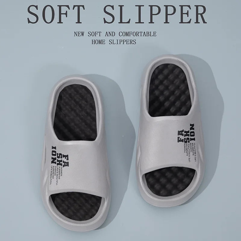 Summer Soft Sole Slides Men Flip-flops Men's Sandals Men Letter Print Slippers Sides Indoor Outdoor Sandals Beach Casual Shoes