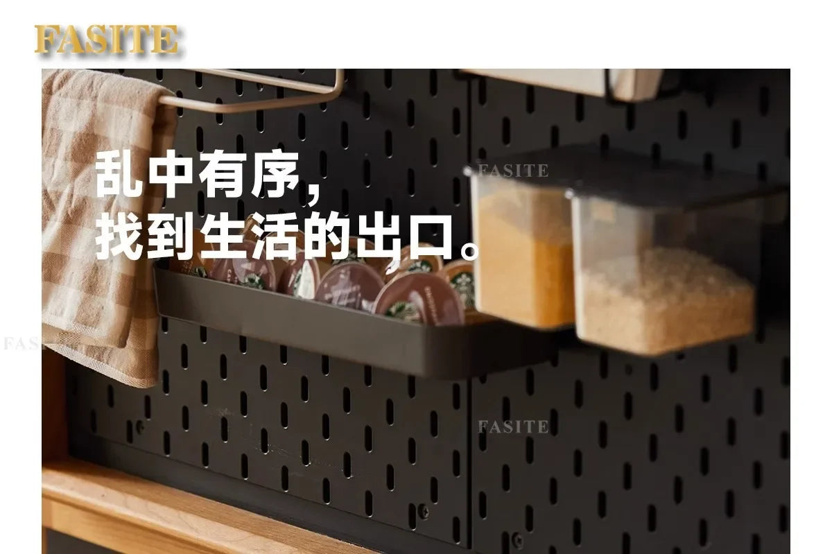 Solid wood island table retractable small apartment open integrated bar cabinet rock locker