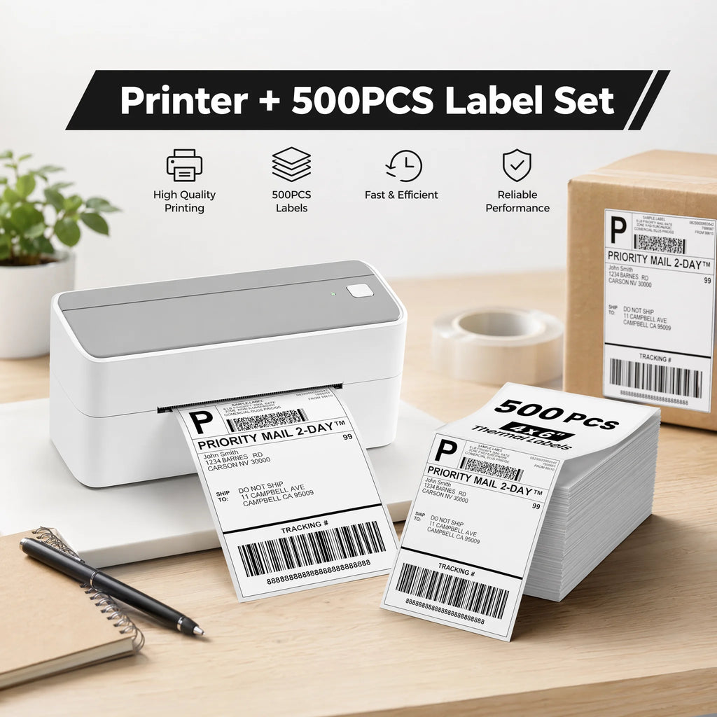 241BT 4X6 Wireless Thermal Label Printer for Small Business, Bluetooth Labels Printers for Shipping Package,