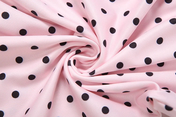 Weird Puss Sexy Backless Rompers Woman Polka Dot Print Bandage Halter Sleeveless Skinny Peach Hip High Street Fashion Playsuits