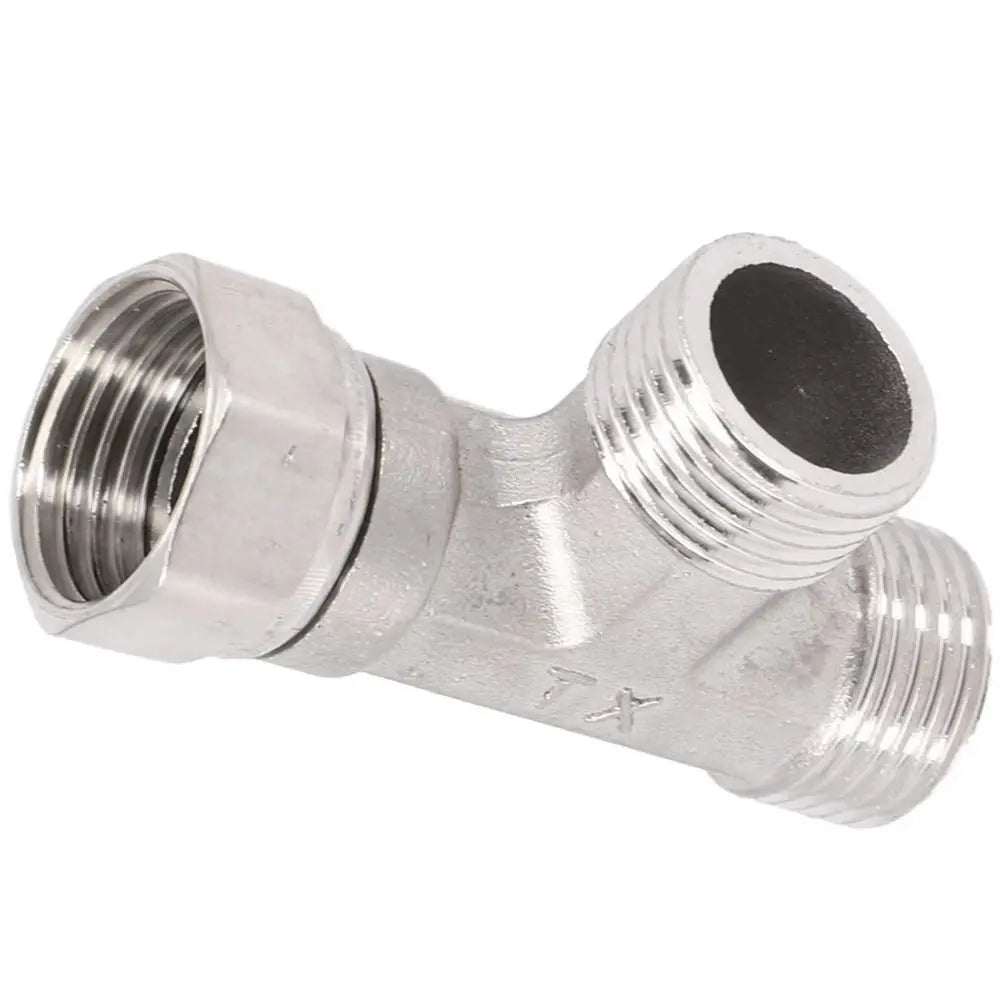 Fitting Stainless Steel 3 Ways Valve Shower Faucet Water Splitter T Adapter Converter Spray Nozzle Shower Valve Bathroom