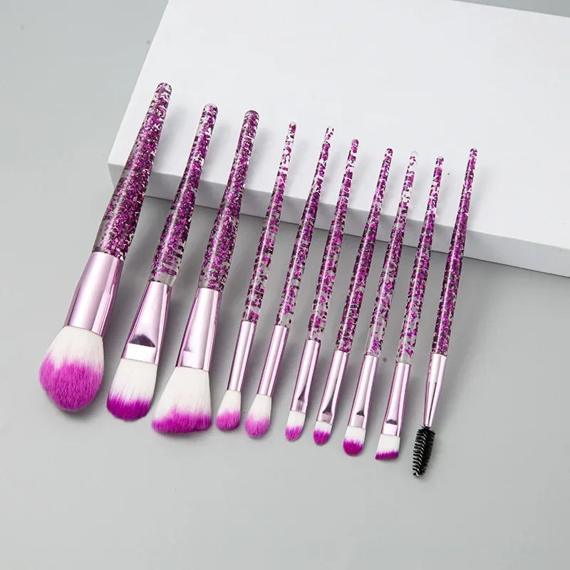 10PCS Makeup Brush Set Professional Super Soft Detail Brush Blush Brush Foundation Concealer Eyeshadow Brush
